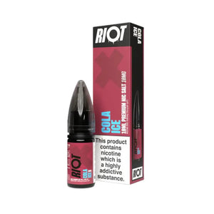 Riot X Nic Salt 10ml Cola Ice Flavour is available in 5mg,10mg and 20mg Strength
