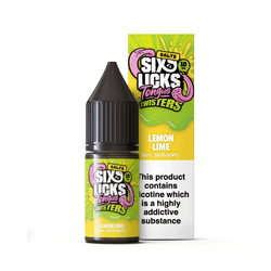 Five Six Licks Tongue Twisters 10ml vape bottles, featuring various fruit flavours.