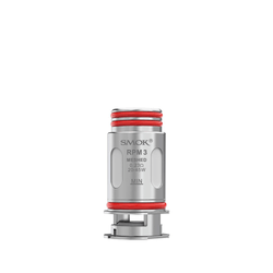 Two SMOK RPM 3 replacement coils with red O-rings, designed for vaping devices.