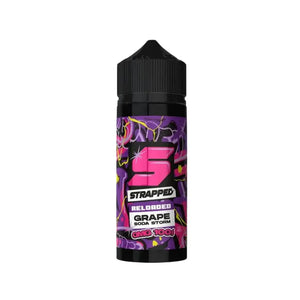 Strapped Reloaded 100ml Shortfill e-liquid in grape soda storm lavour.