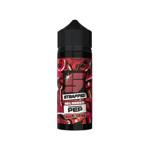 Strapped Reloaded 100ml Shortfill e-liquid in professor pep flavour.