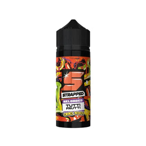 Strapped Reloaded 100ml Shortfill e-liquid in tutti frutti flavour.