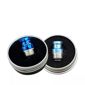 SturdyTip Hybrid drip tips by Sturdy MFG two colourways entropic and cobalt inferno in presentation tins
