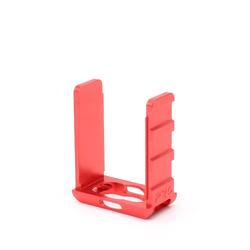 Three colourful vape tank frames in red, white, and teal on a white background.