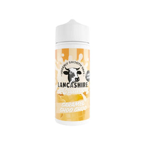 The Lancashire Ice Creamery Caramel Choo Choo Flavour 100ml Shortfill Vape Juice great for Sub-ohm Vape Kits & Sub-ohm Vape Tanks