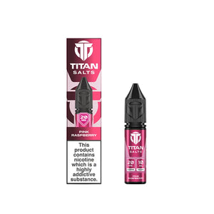 Titan Vape 10ml Nic Salt Pink Raspberry Flavour perfect for Pod Vape Kits