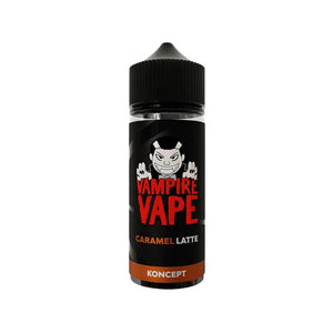 Vampire Vape Desserts 100ml Shortfill in Caramel Latte Flavour. Perfect for sub ohm kits and sub ohm tanks as well as rebuildable tanks