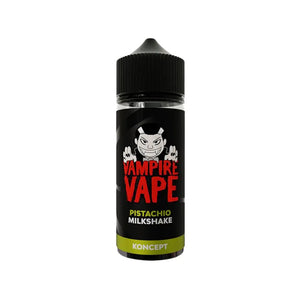 Vampire Vape Desserts 100ml Shortfill in Pitachio Milkshake Flavour. Perfect for sub ohm kits and sub ohm tanks as well as rebuildable tanks