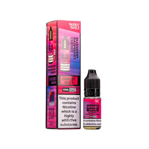 A 10ml bottle of Ghost Nic Salts in Blueberry Raspberry Cherry, designed for a smooth and satisfying nicotine salt vaping experience.