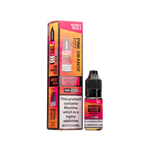 A 10ml bottle of Ghost Nic Salts in Pink Orange Fizz, designed for a smooth and satisfying nicotine salt vaping experience.
