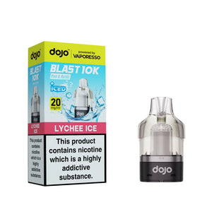Dojo Blast 10K Prefilled Pods for The Dojo Blast 10k Vape kit - Lychee Ice Flavour