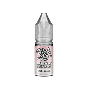 Wick Liq 10ml Nic Salt E-liquid in Strawberry Milkshake Flavour