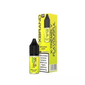 XBRAND Banana Mint Flavour 10ml Nic Salt E-liquid great for MTL Vaping with a Refillable Pod Vape