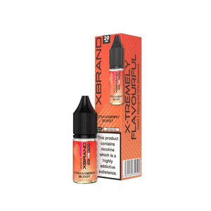 XBRAND Strawberry Burst Flavour 10ml Nic Salt E-liquid great for MTL Vaping with a Refillable Pod Vape