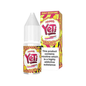 Yeti Sourz Sour Cherry Raspberry Ice Flavour 10ml Nic Salt E-liquid perfect for Refillable Vape Kits