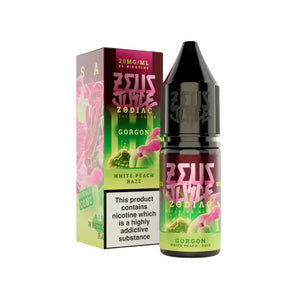 Zeus Juice Zodiac Gorgon 10ml Nic Salt E-liquid - White Peach Razz Flavour - Perfect for Refillable Vape Kits