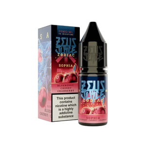 Zeus Juice Zodiac Sophia 10ml Nic Salt E-liquid - Blueberry Cherry Cranberry Flavour - Perfect for Refillable Vape Kits