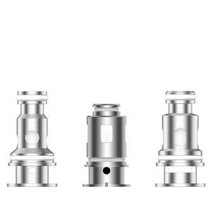 Three silver Aspire vape coils in different designs on a white background.
