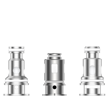 Three silver Aspire vape coils in different designs on a white background.