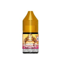 Bottle of Doozy Vape Co. Cherry e-liquid with a yellow cap and vibrant label design.