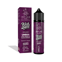 Wick Liquor Imp Jar Umbra e-liquid, 50ml bottle, dark berries and blackcurrant flavour, 0% nicotine.