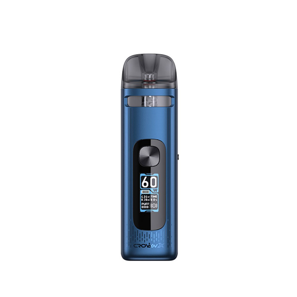 Blue SMOK G-Priv pod vape with a digital display showing 60 watts.