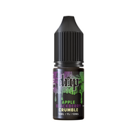 Drip Apple Blackberry Crumble e-liquid bottle, 10ml, black cap, purple and green label.