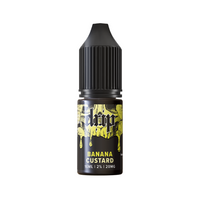 Drip Banana Custard vape juice bottle, black with yellow design, 10ml, 20mg nicotine.