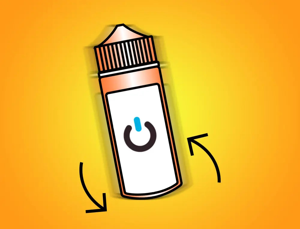 Shortfill being shaken to mix nicotine shots