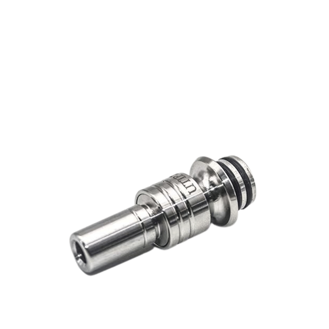 Ulton Diplomat Style 510 Drip Tip, silver metal, with triple function design.