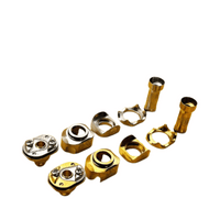 5AVape Monarchy Mobb Scepter Inverted Duck RBA Deck components in gold and silver.