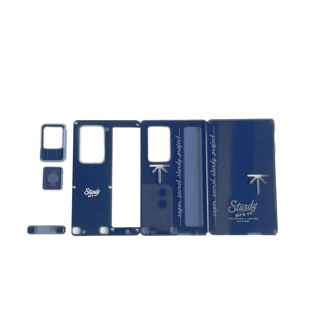 Sturdy Style panel covers for Cthulhu AIO Mod Kit are displayed in blue.