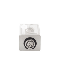 5AVape SturdyONE Style RBA, silver with 2.5mm marking, rectangular transparent design.