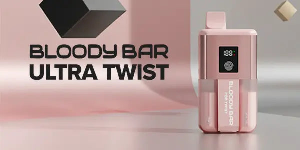 Bloody Bar Ultra Twist 20K Refill collection with an Pod Twist 20K Vape Kit Displayed.