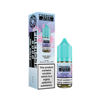 FireRose 5000 Blue Razz Gummy vape juice bottle and box with nicotine warning.