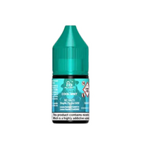 Cool Mint e-liquid bottle with green cap, labeled "Nic Salts" by Pod Salt, 20mg nicotine strength.