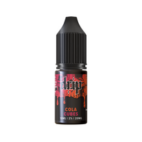 Drip Cola Cubes e-liquid bottle, 10ml, 20mg nicotine strength, black and red label design.