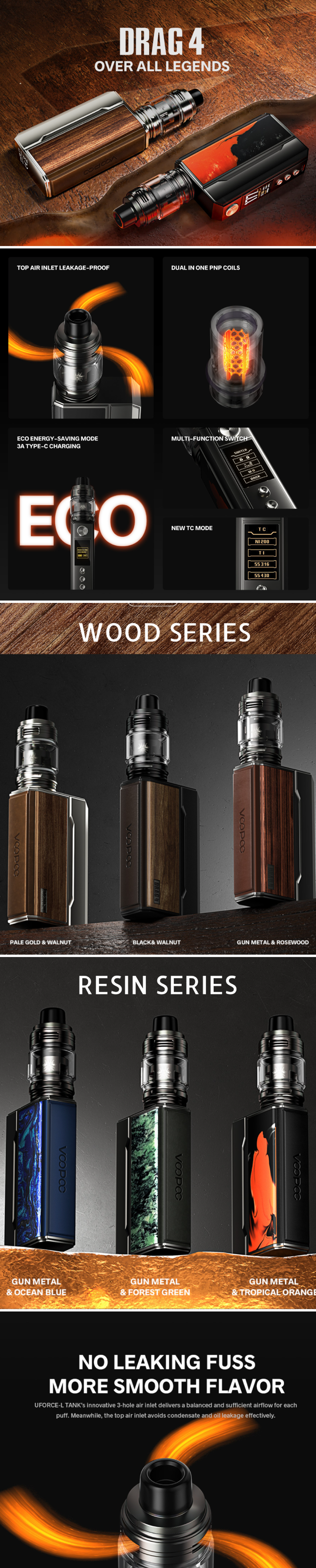 VOOPOO Drag 4 Box Mod Kit - ECIGONE