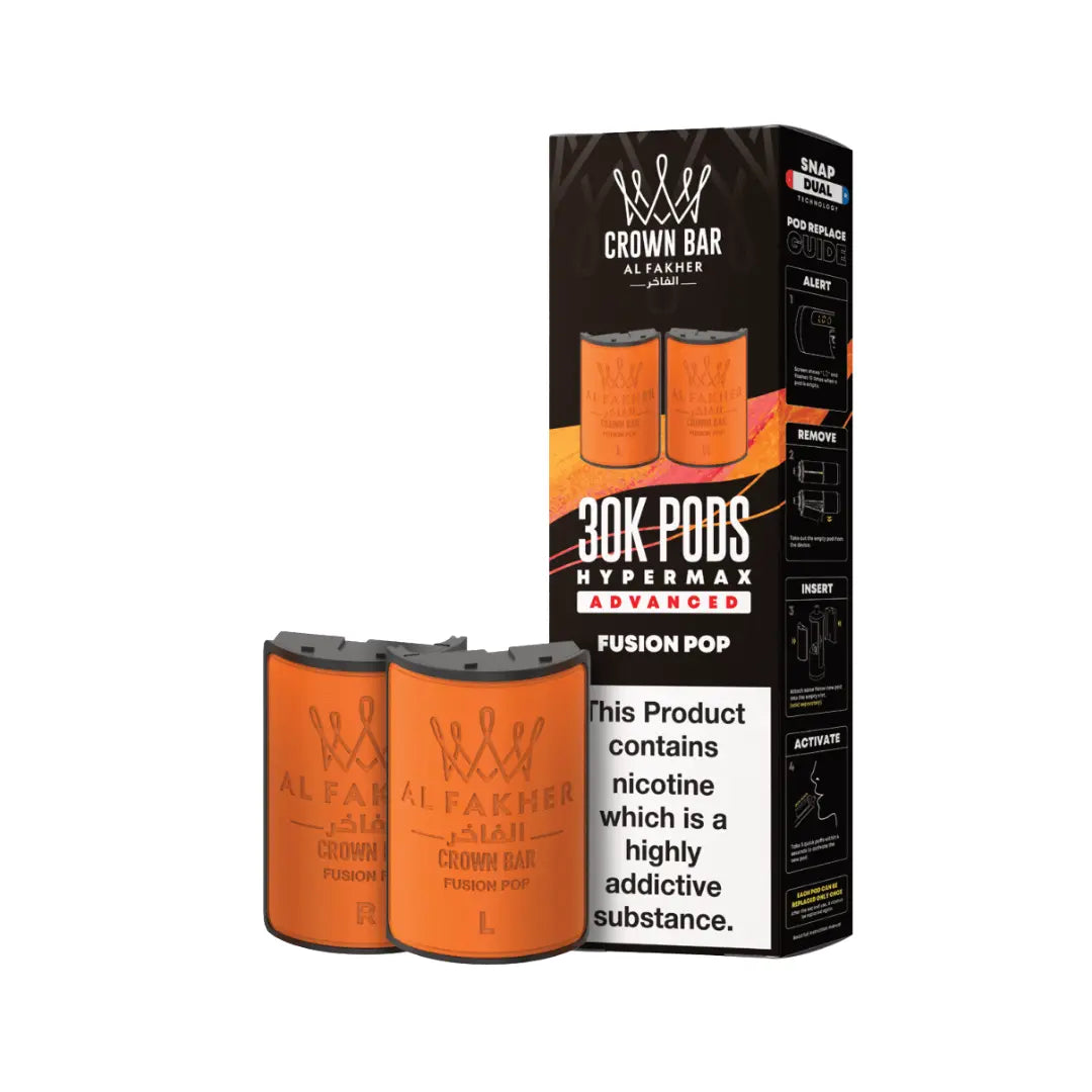 Al Fakher Crown Bar Hypermax Fusion Pop Refill Pod Al Fakher Crown Bar Hypermax Fusion Pop Refill Pod