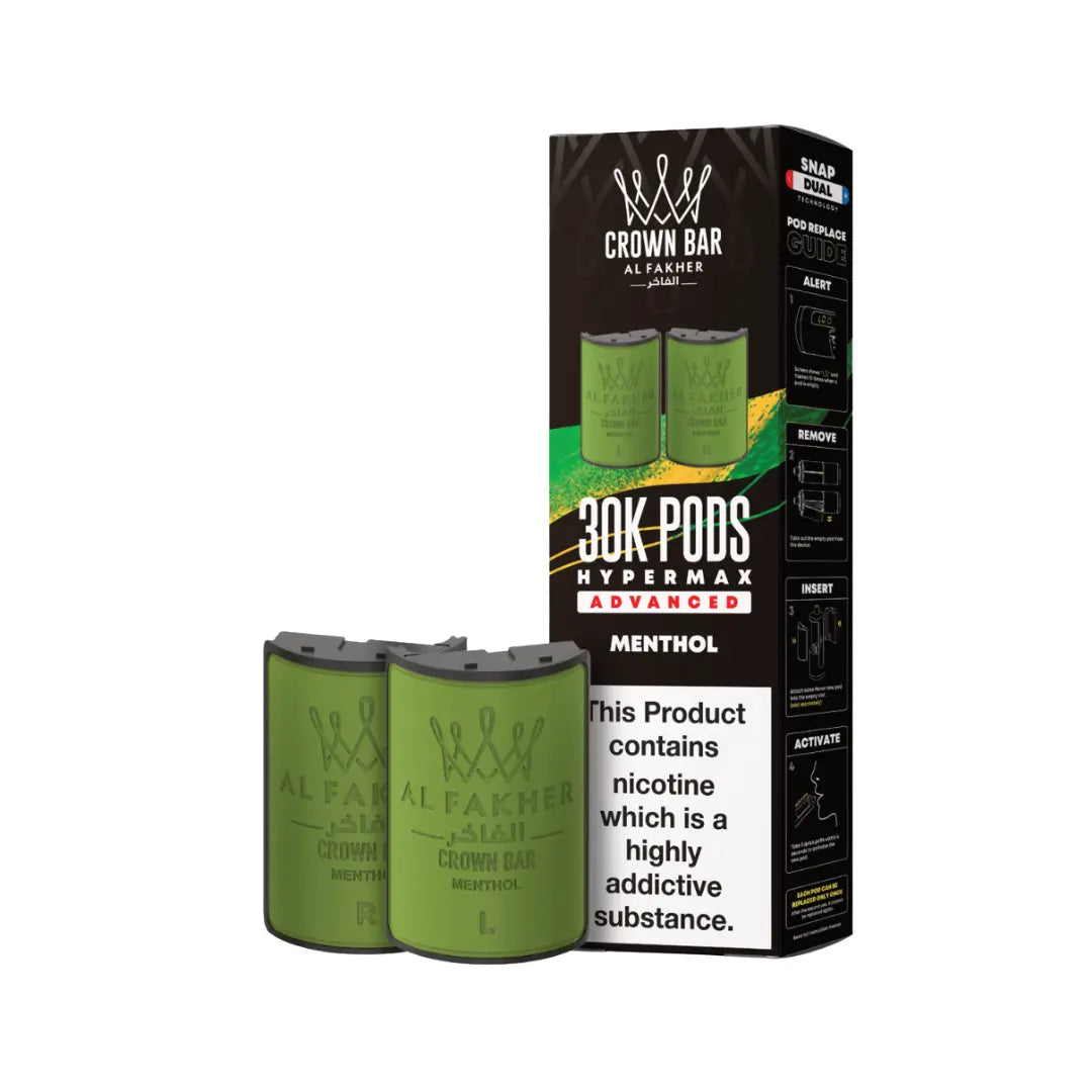 Al Fakher Vape Refill Al Fakher Crown Bar Hypermax Menthol Refill Pod