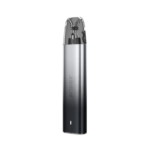 Sleek Argus G2 Mini vape in Moonlit Gray, featuring a compact, modern design.