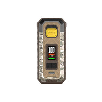 ArmourS mod vape device in camo brown with digital display.