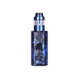 Three Vaperz Cloud Ascent Kits in blue, black, and purple with splatter designs.