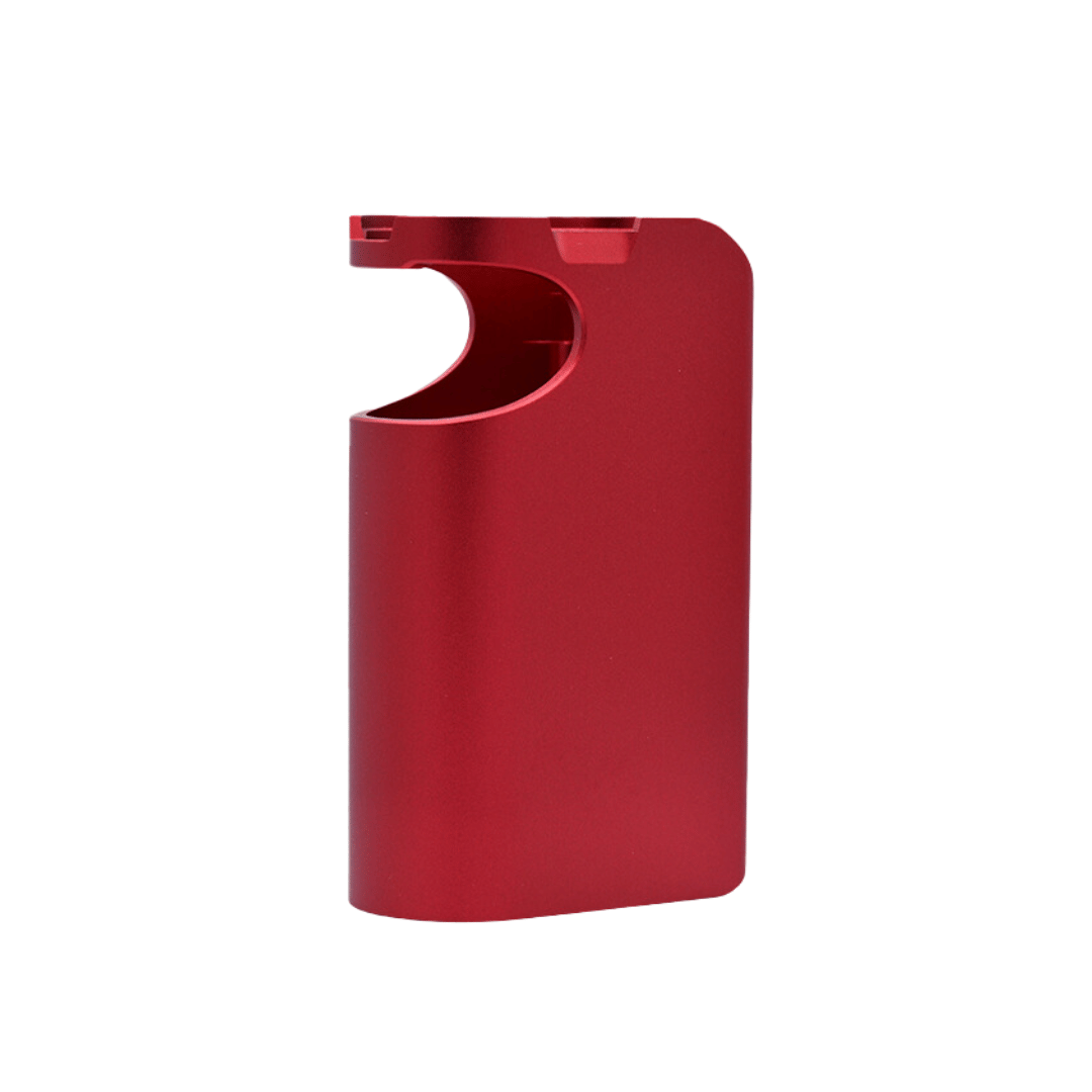 Deep red metal Asmodus Minikin Pod Kit replacement cover.