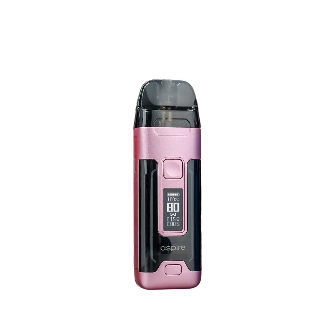 Aspire Veynom Air Pod Vape Kit in Carbon Pink, featuring an 80W display and sleek design, ideal for high-performance and versatile vaping experiences.