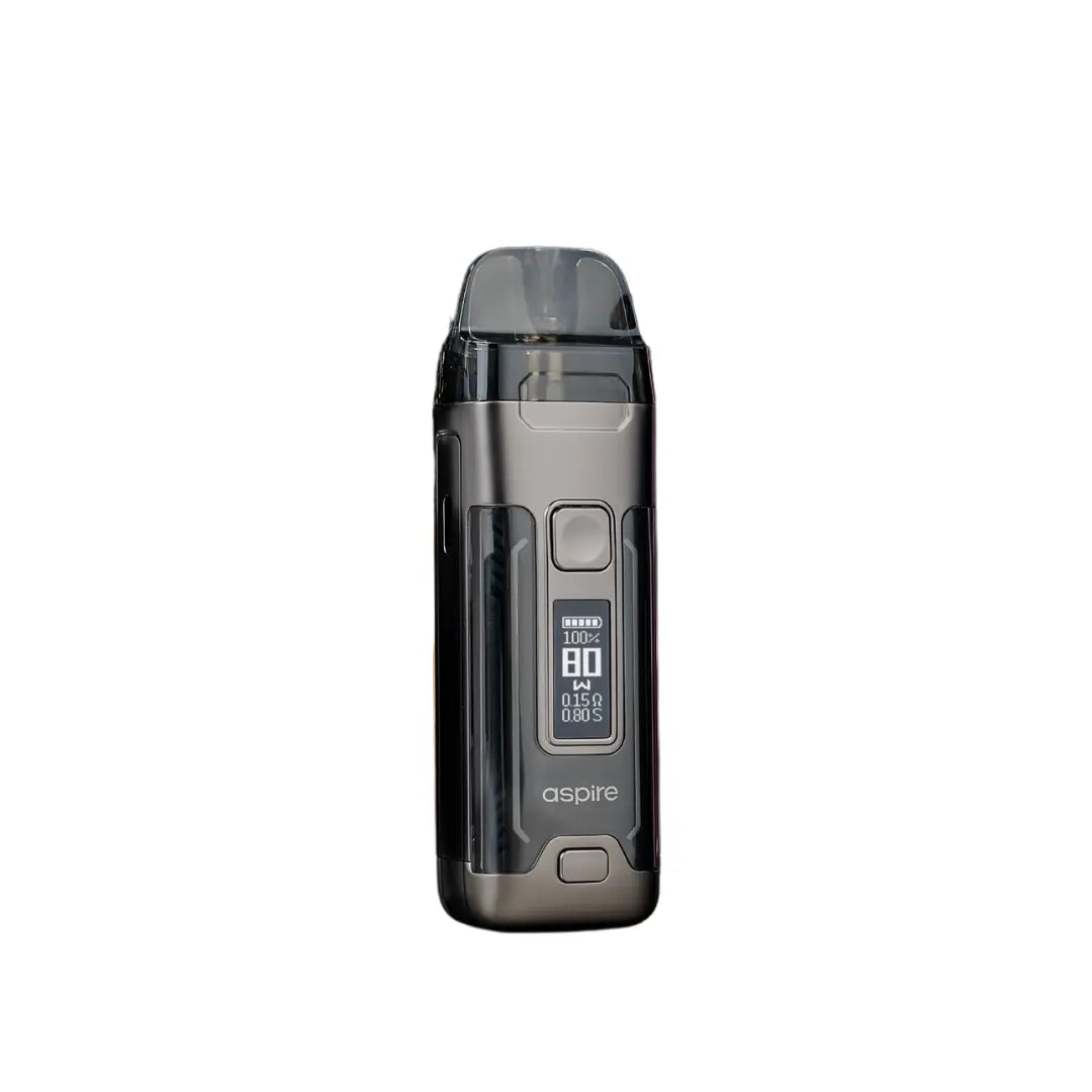 Aspire Veynom Air Pod Vape Kit in Gunmetal, featuring an 80W display and sleek design, ideal for high-performance and versatile vaping experiences.