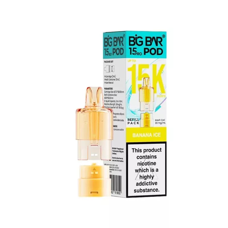 Big Bar Pro 15K Banana Ice Pod Refills