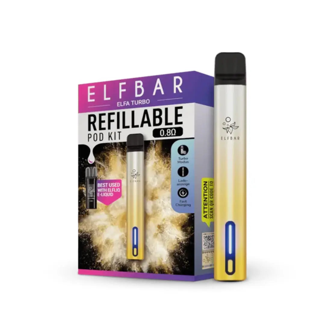Elf Bar ELFA Turbo Pod Vape Kit | 550mAh | Refillable Elf Bar ELFA Turbo Pod Vape Kit | 550mAh | Refillable