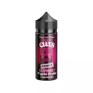 Deep Cuts Raspberry Psycho Crueller Remix 100ml Shortfill Vape Juice great for Sub-ohm Vape Tanks