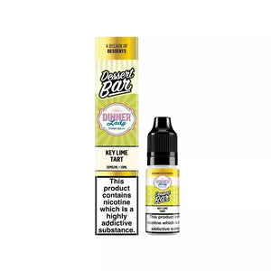 Dinner Lady Dessert Bar 10ml Nic Salt Vape Juice Key Lime Tart Flavour Great for Pod Vape Kits & MTL Vape Tanks